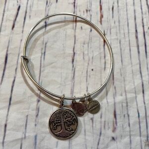 Alex and Ani Tree Of Life Charm Silver Bangle Bracelet
